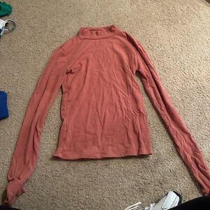 American Eagle Outfitters Rust Ribbed Top